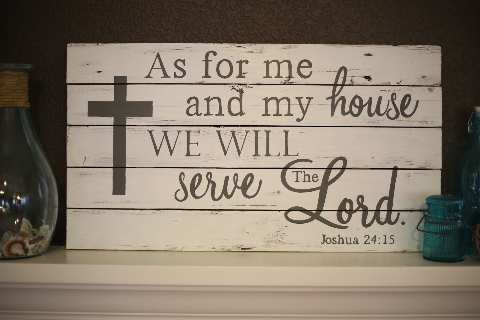 But As For Me And My House We Will Serve The Lord Bible Verse Etsy