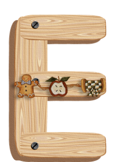 Alfabeto de Navidad en Madera. Christmas Alphabet in Wood.