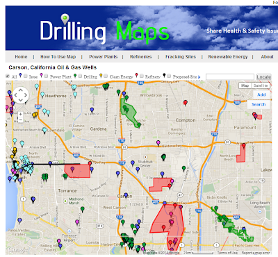 Carson Oil & Gas Drilling Map
