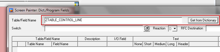 Set table control line type