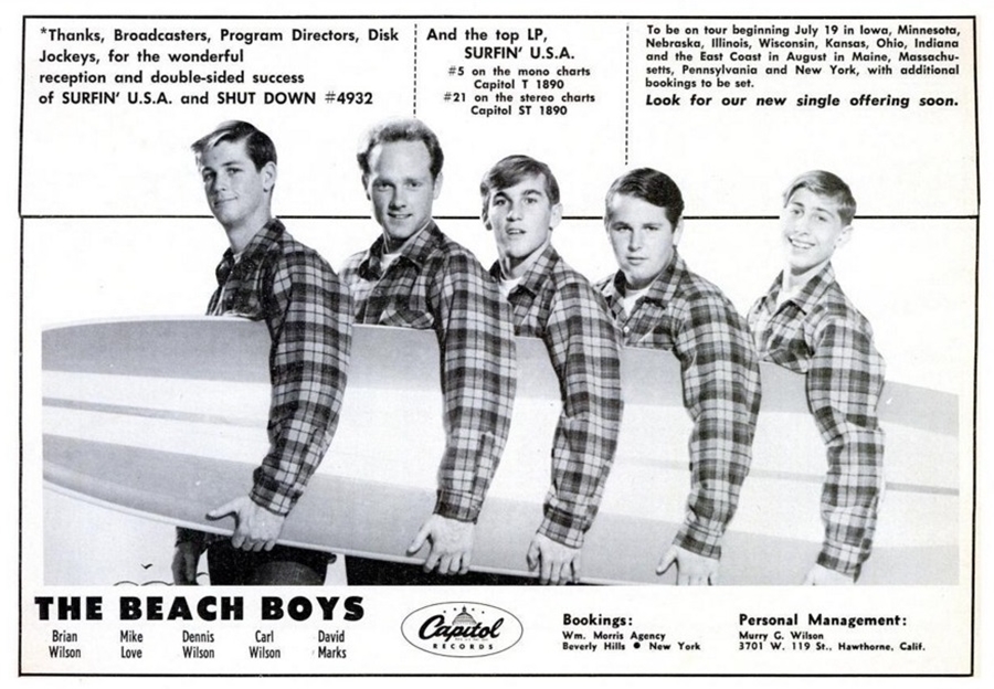beach boys' tour schedule 1963