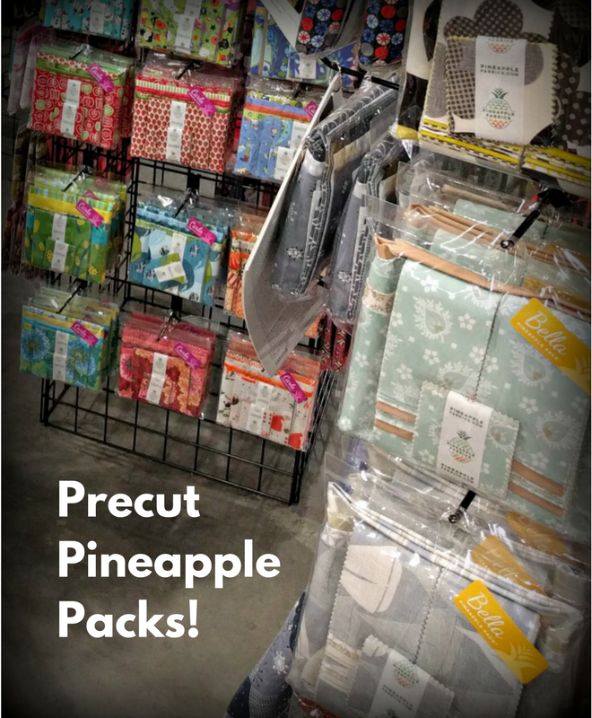 Pineapple Fabrics offered a free sewing pattern with its precut fabric packs. Pineapple Fabrics offered a free sewing pattern with its precut fabric packs.