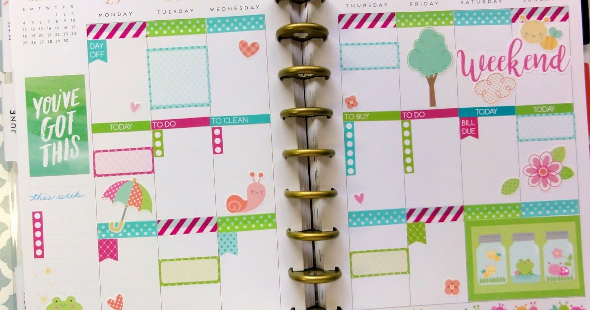 The Cricut Bug: Doodlebug Bugs Themed Happy Planner Pages