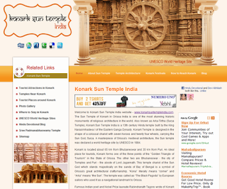 Konark Sun Temple India website screenshot