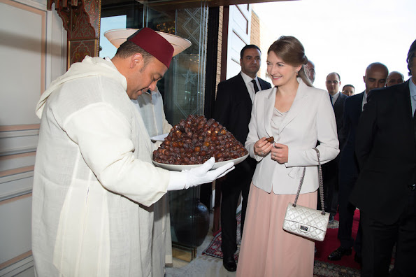 Hereditary Grand Duke Guillaume of Luxembourg and Hereditary Grand Duchess Stephanie of Luxembourg visited Casablanca