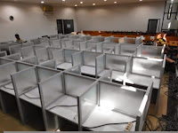 Meja Sekat Cubicle Table Knockdown - Custom Furniture Kantor Semarang