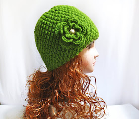  knitting pattern hat beanie green