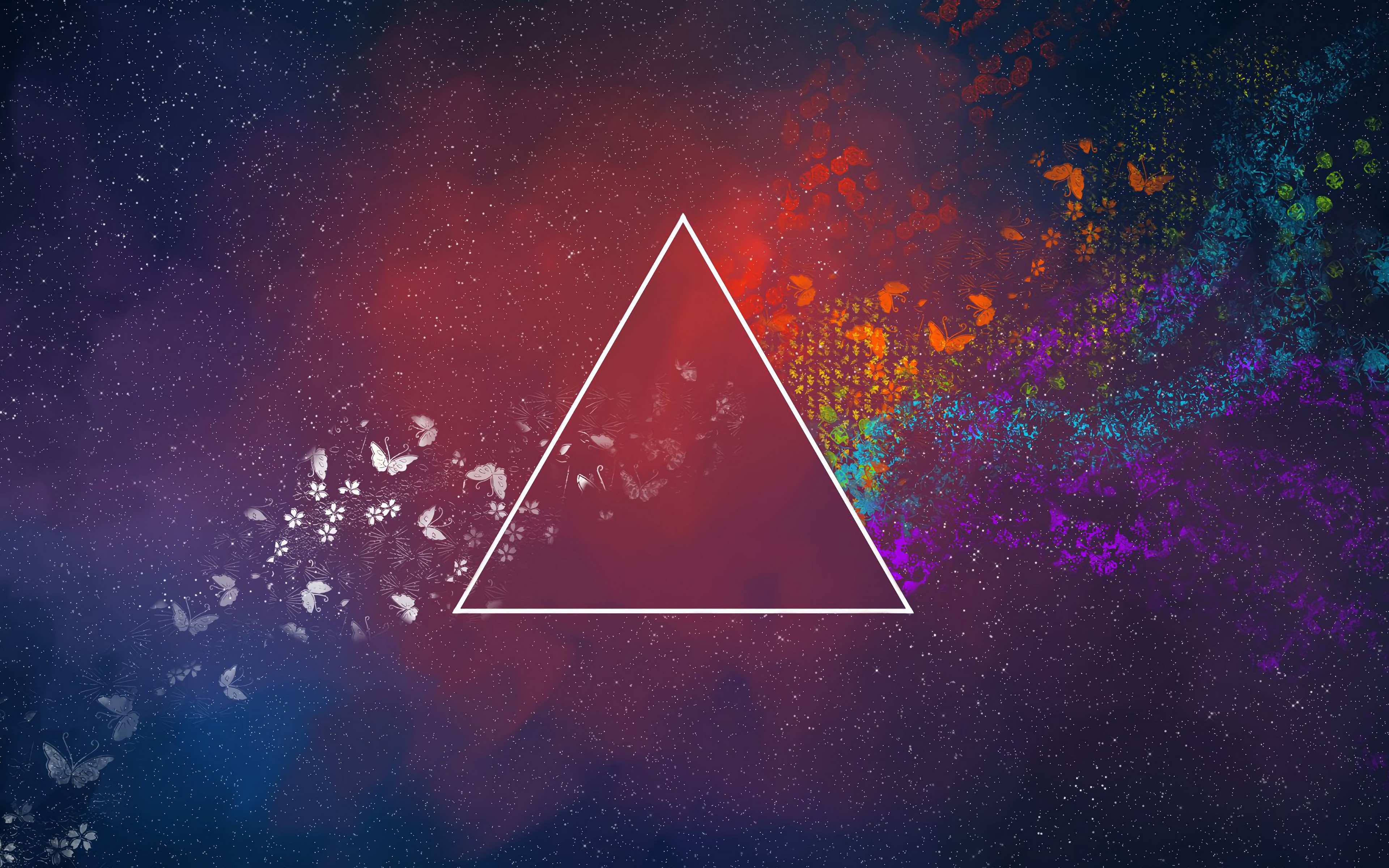 Фиолетовый космос. Фон для аватарки. Космический треугольник. Крутой фон для фотошопа. Фон под аватарку.