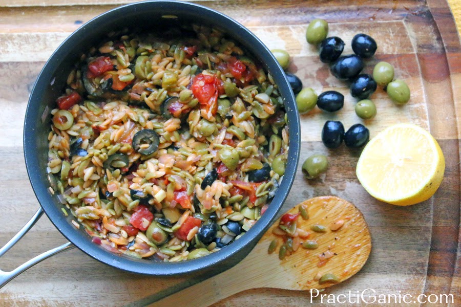 Spanish Orzo with Olives