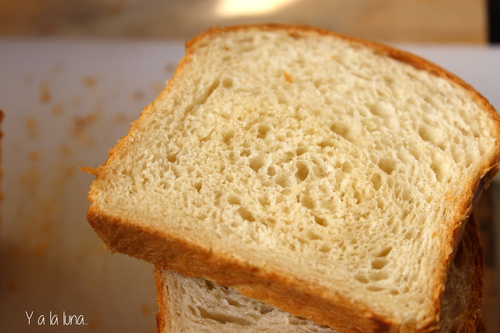 Y a la luna se le ve ve el ombligo... Pan de Molde receta de Yban Yarza