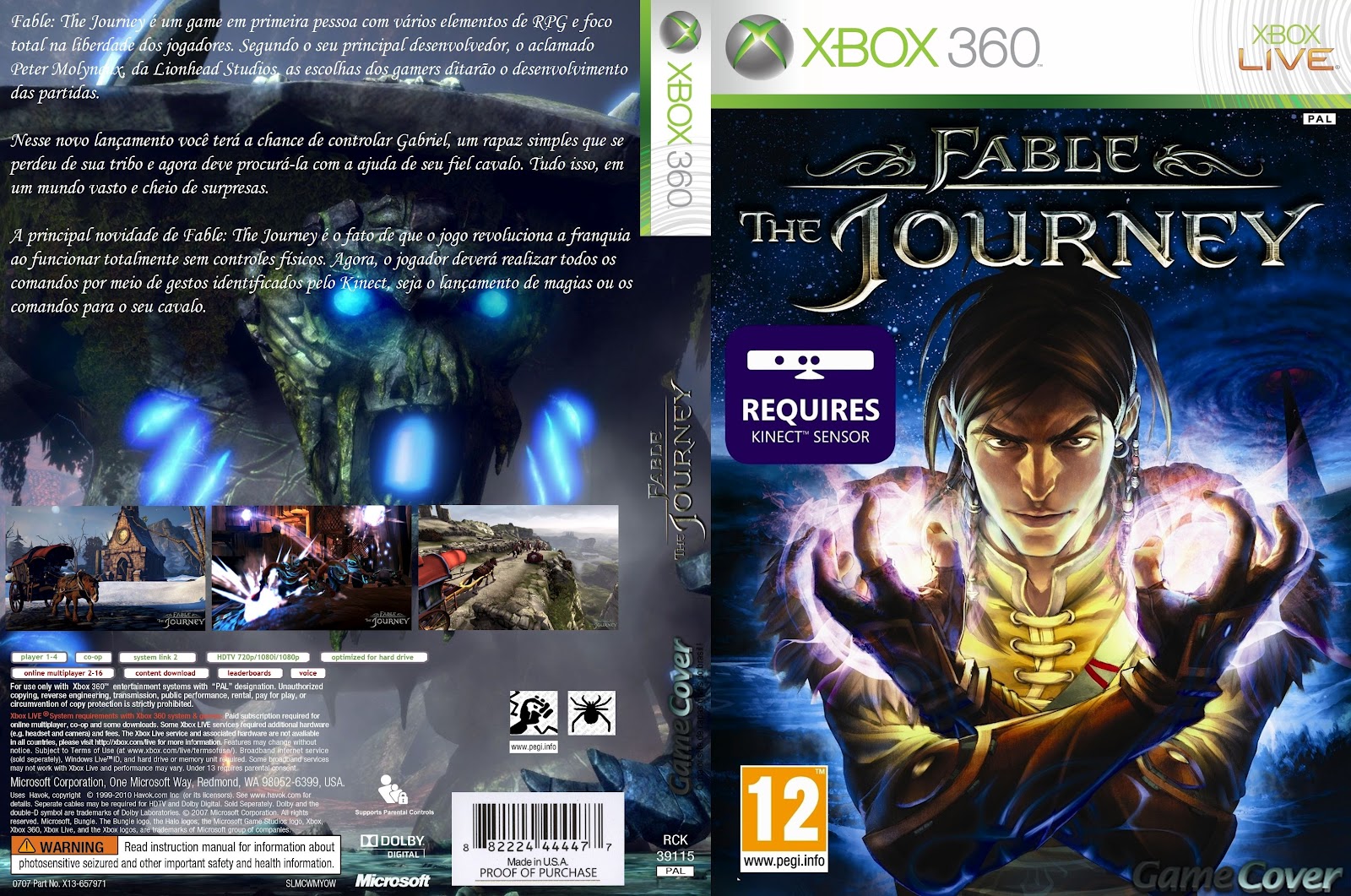 Fable the journey. Fable the Journey Xbox 360. Фейбл Xbox 360 обложка. Fable Journey Xbox 360 Kinect. Xbox 360 Fable Cover.