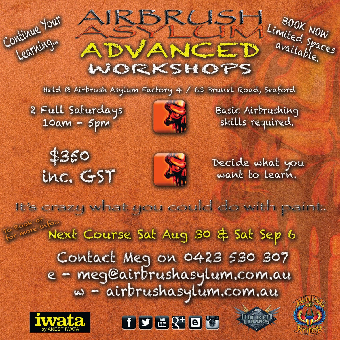 Airbrush Asylum Booking Now for our next Advanced Airbrushing