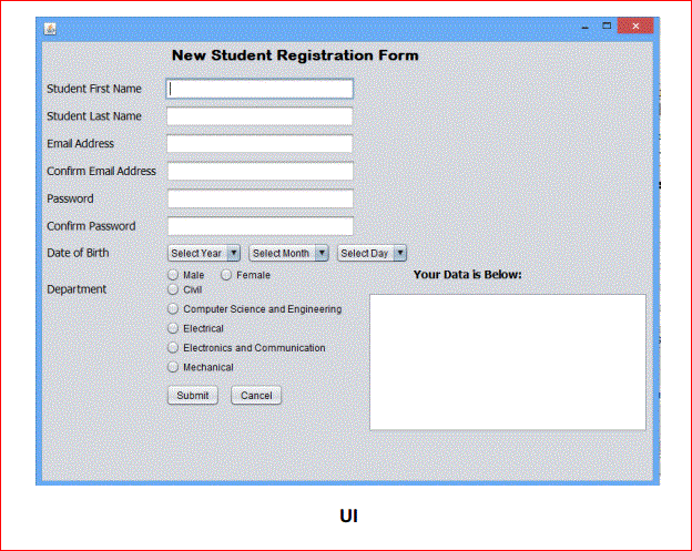 Student Registration form. Форма регистрации джава. Registration form html. Макет регистрации на сайте.