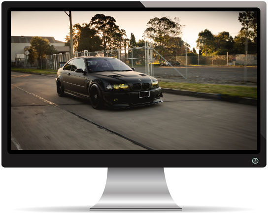 BMW Noire M3 E46 Tuning - Fond d'Écran en Full HD