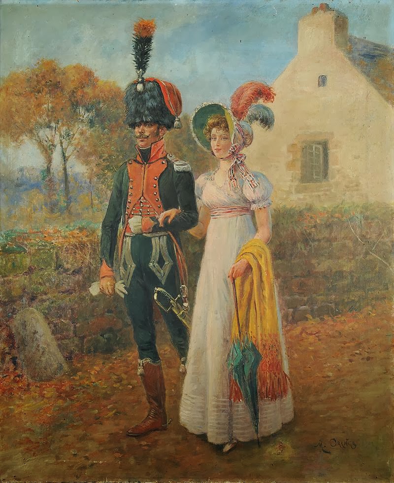 1916 оранж морис художник. Гусары бал живопись 19 века. Мужчина 19 века и девушка. Черный брауншвейгский гусар. Русский офицер с дамой.