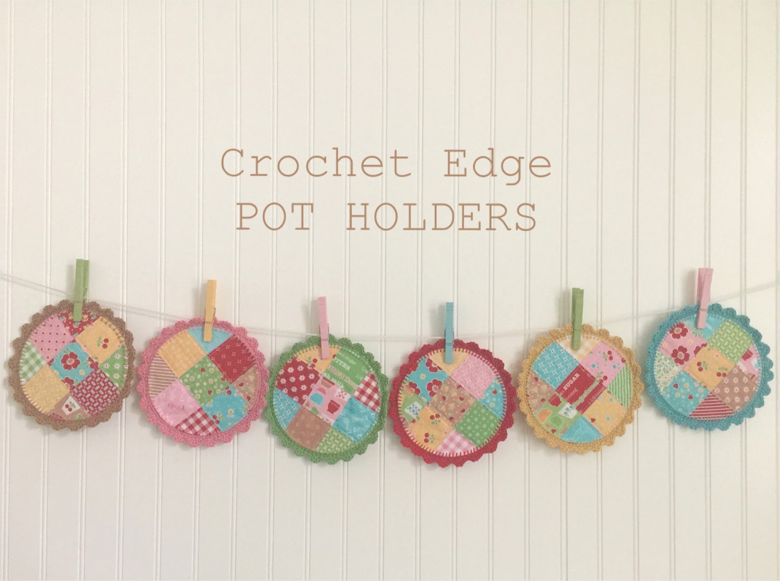 Quilted Pot Holder Set Crochet Pattern