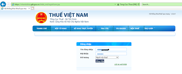 Hướng dẫn nộp tờ khai phí lệ phí điện tử nhantokhai.gdt.gov.vn