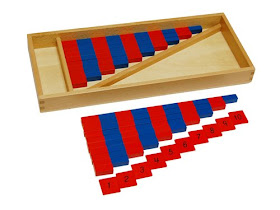 Alternative to large Montessori numerical rods: Small numerical rods