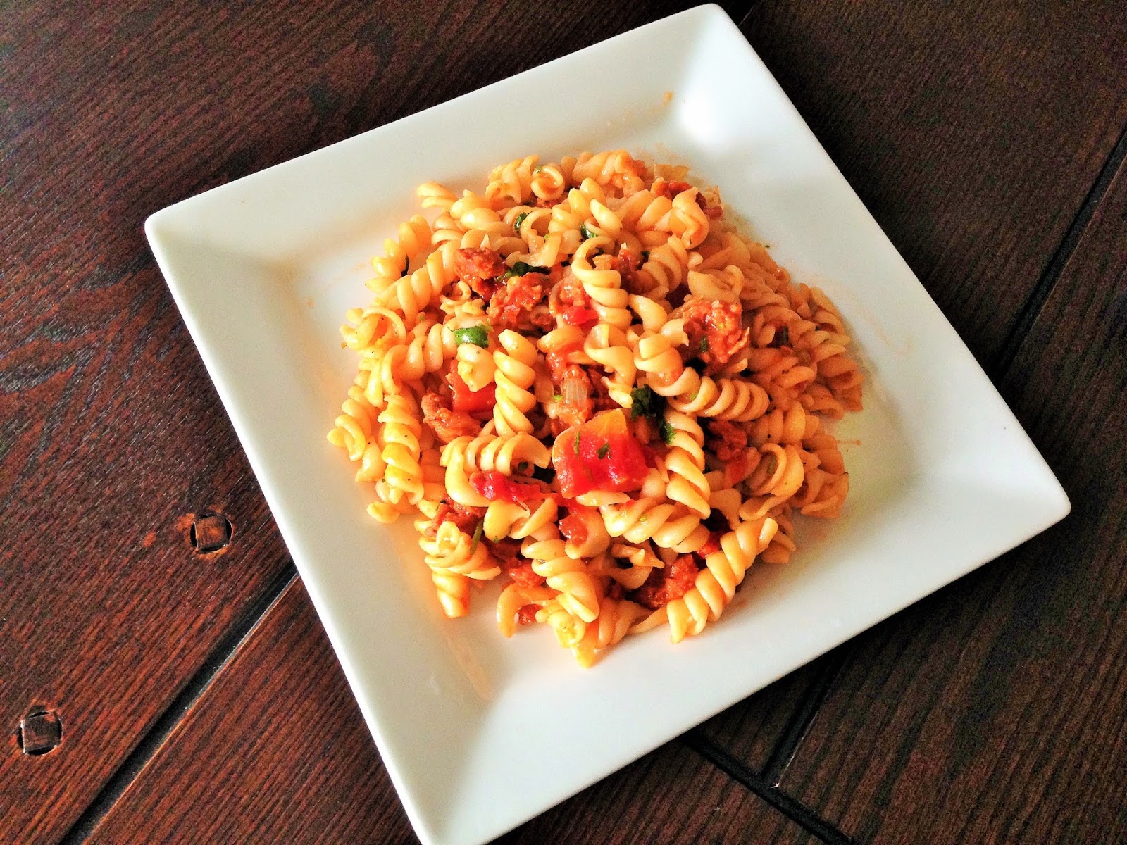 Pasta Rotini Con Chorizo Picate Recetas Con Sabor Latino