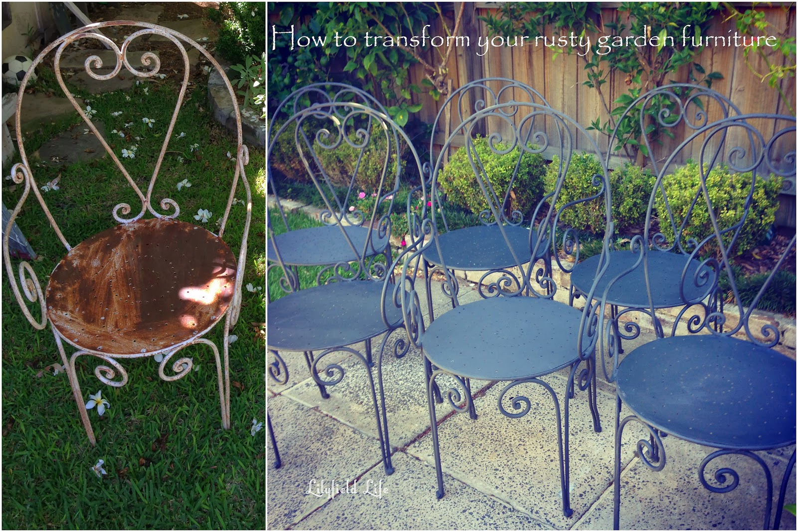 Painting Rusty Garden Furniture, How To Treat Rusty Garden Furniture