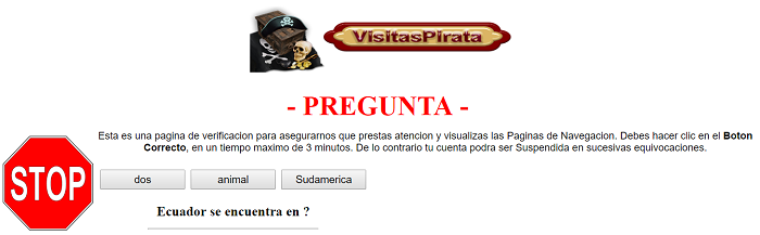 Visitas Pirata Pregunta de Verificación
