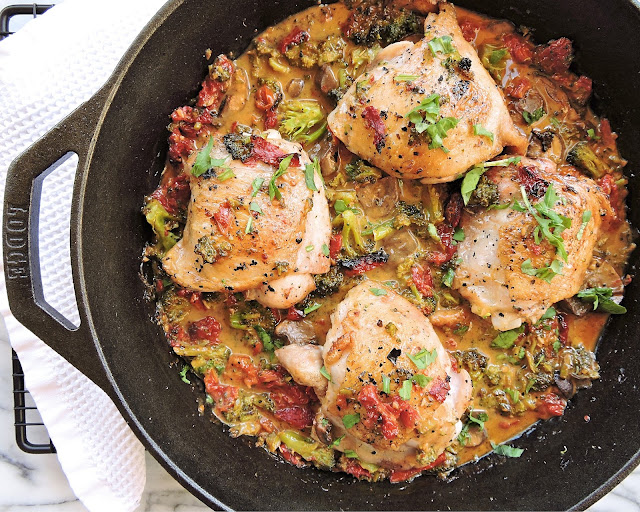 Just Jessie B Skillet Chicken with Sun Dried Tomato Cream Sauce