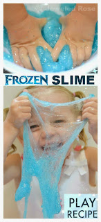 FROZEN SLIME- What could be more fun than super sparkly, ultra oozy, and delightfully ICY Frozen themed slime?  For my two Frozen movie fanatics not much! {A Must try activity for Frozen lovers}
