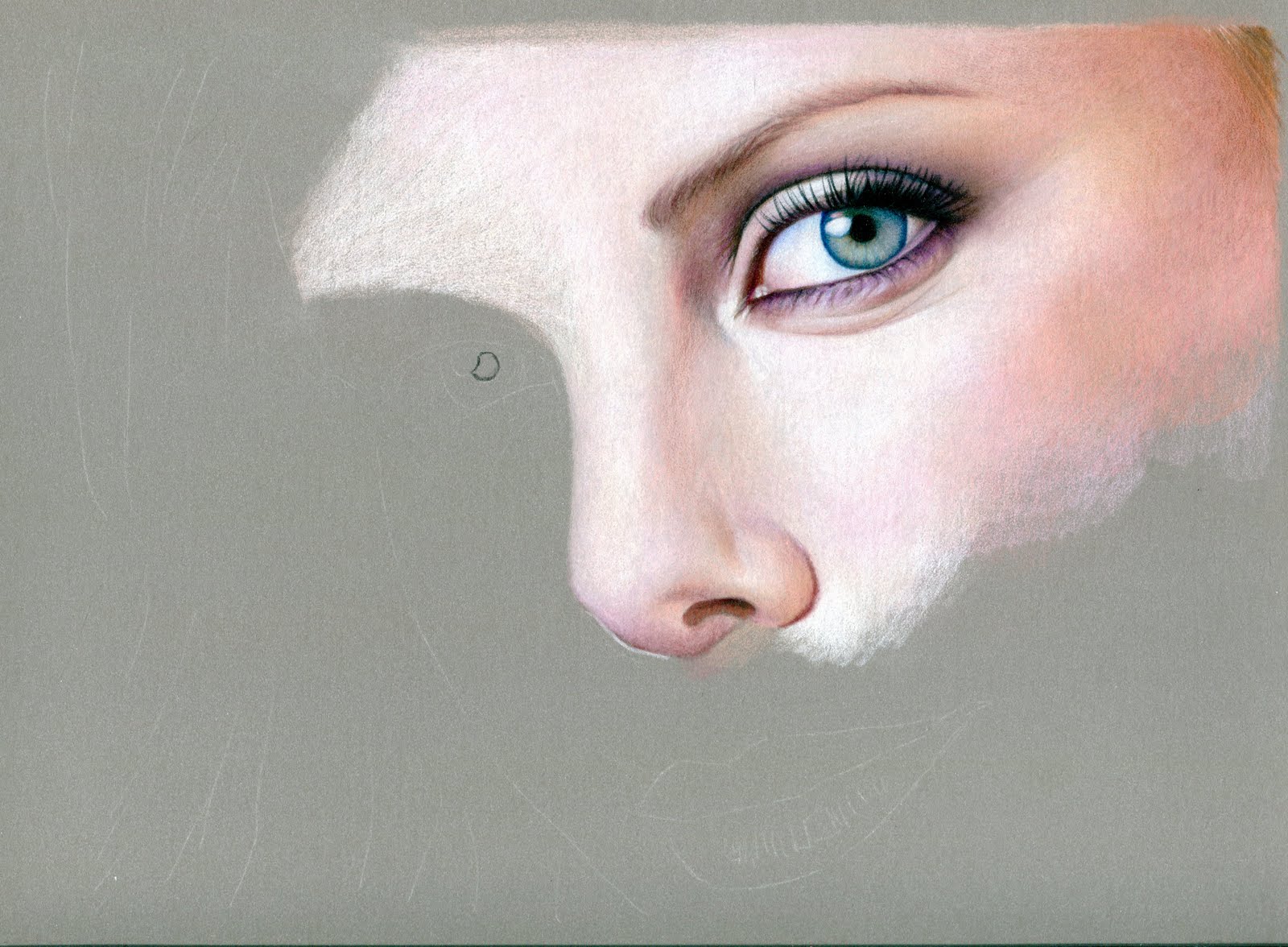 Karen Hull Art WIP 2 Face of Symmetry