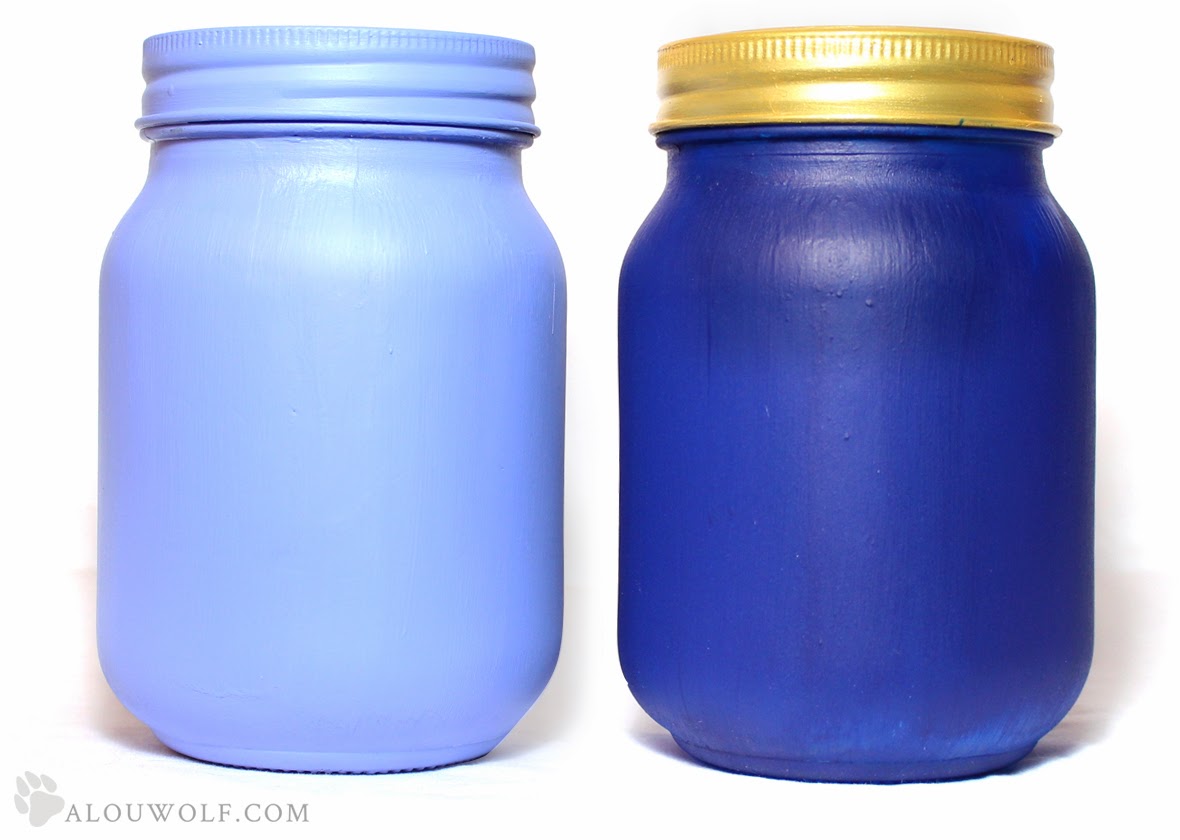 DIY ombré glitter mason jars alouwolf