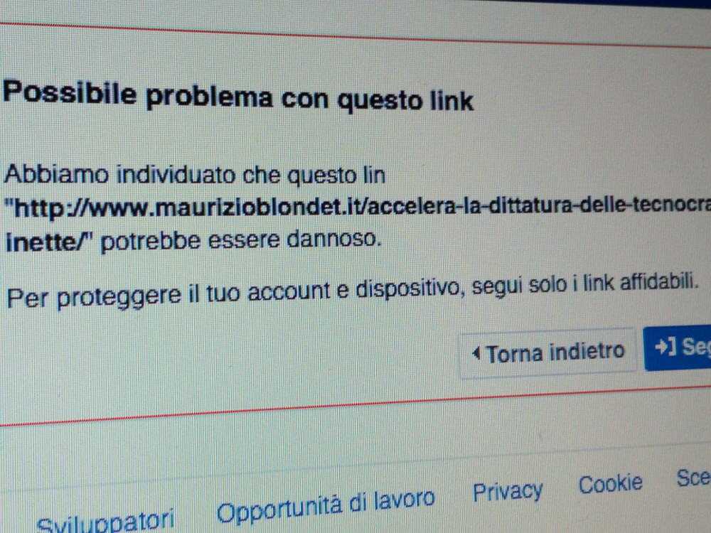 Esistenzialmente Periferico Facebook proibisce Blondet