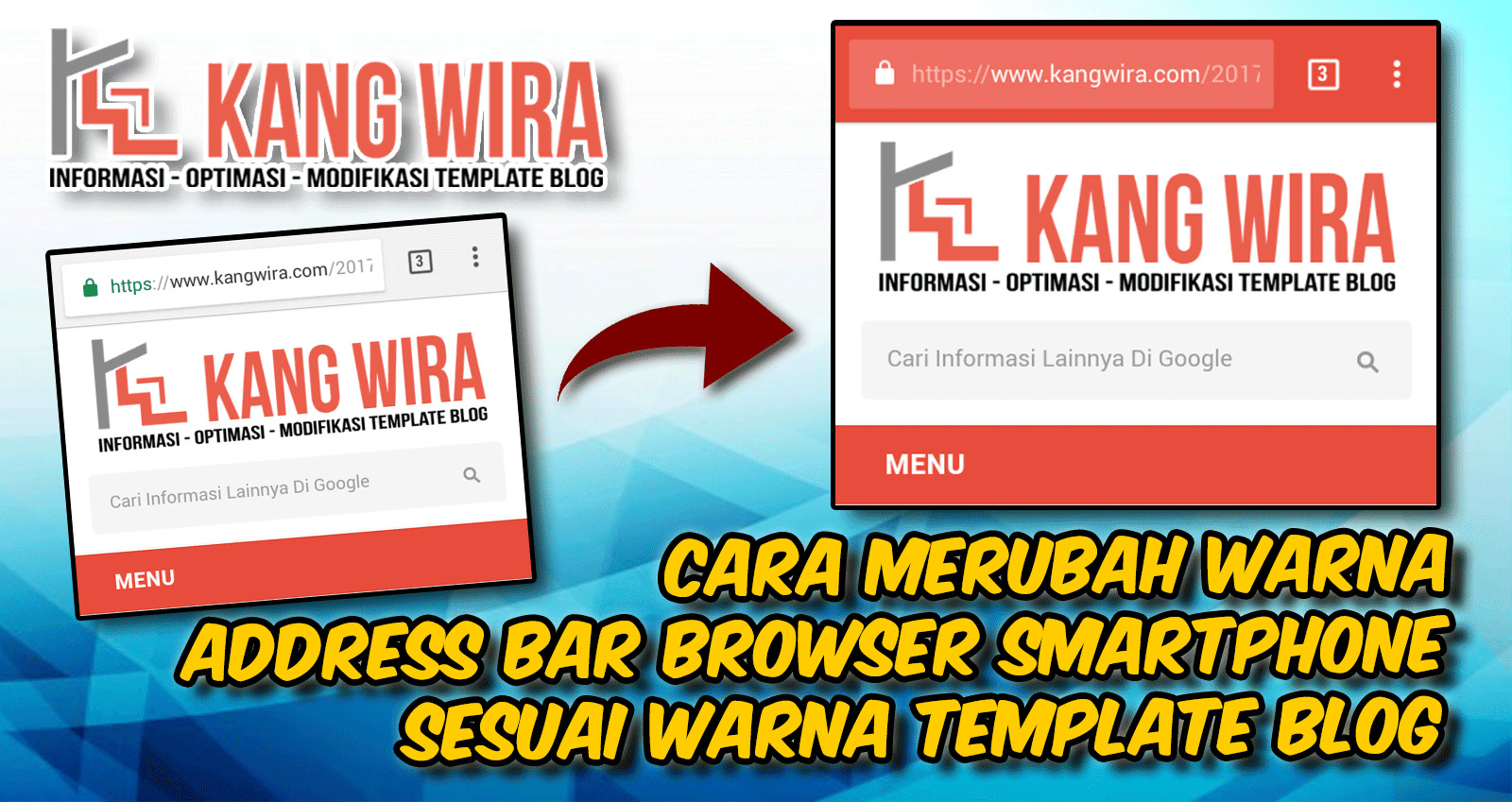 Cara Merubah Warna Address Bar Browser Smartphone Sesuai Warna Template Blog