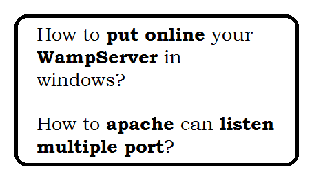 How to put online your WampServer - Access Local code globally