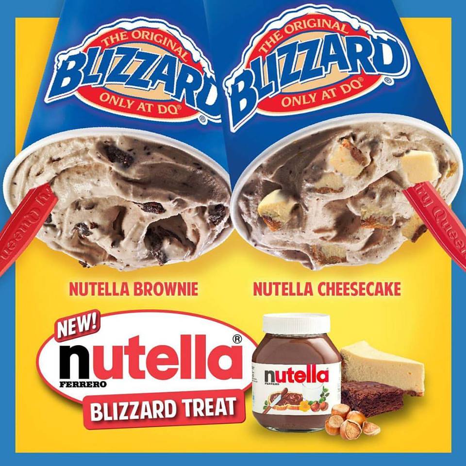 Nutella Blizzard Is Dairy Queen Fans Choice Blizzard Of ...