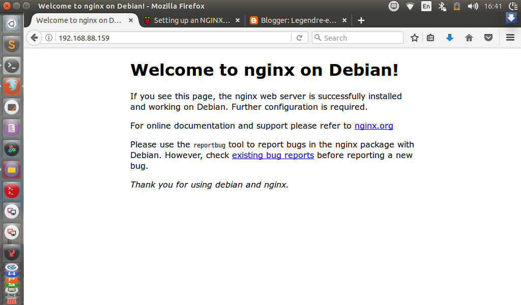 Nginx cookie. Nginx Setup. Debian–Mozilla trademark dispute.