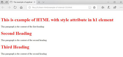 Пример атрибута Style для разметки нескольких текстов в HTML