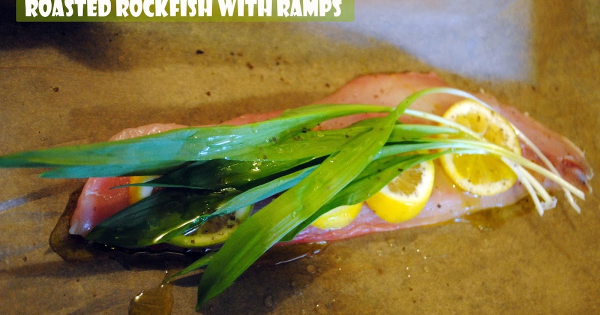 Roasted Rockfish with Caramelized Ramps