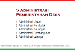 5 Jenis Administrasi Pemerintahan Desa