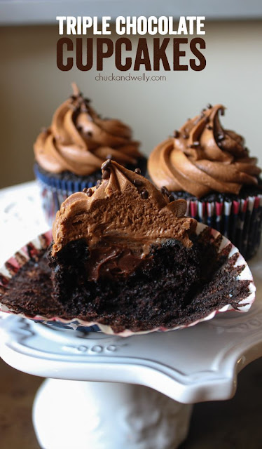 Triple Chocolate Cupcakes