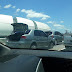 Colisão entre 4 carros na rodovia BR-101 Sul