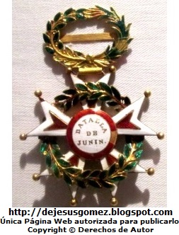 Medalla de la Batalla de Junín Foto a la medalla de la Batalla de Junín del Museo de Arte de Lima por Jesus Gómez