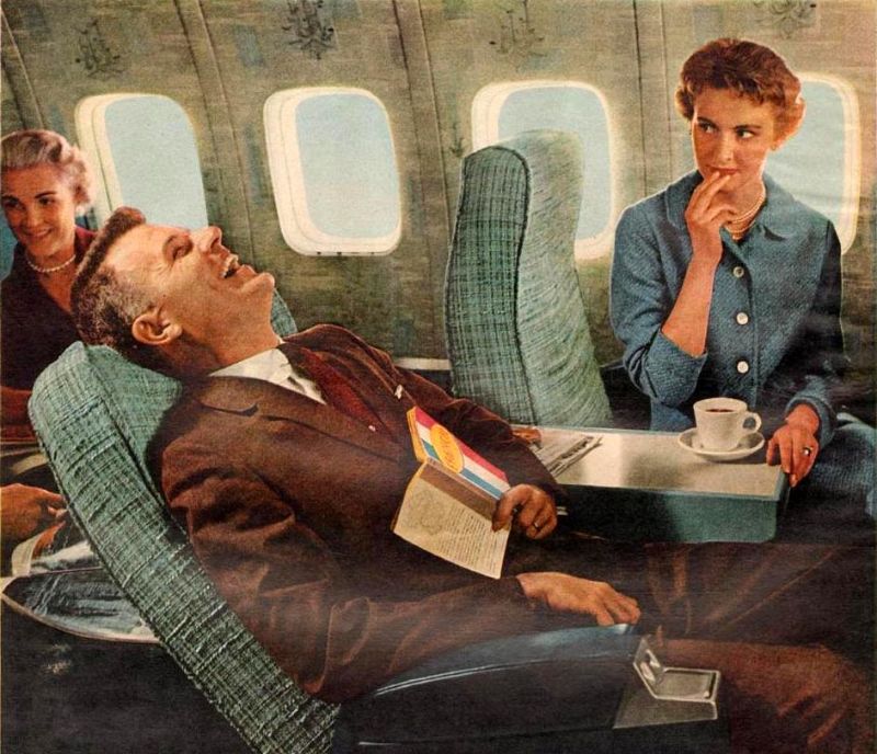 describe air travel in the 1950s