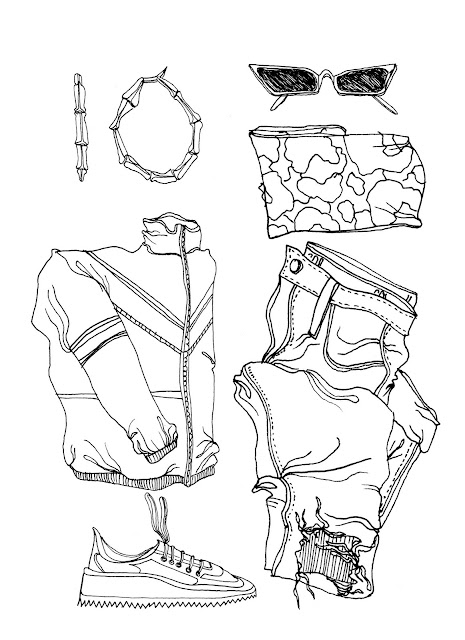 Brighton Street Style Fashion Illustration Drawing Street Sport Hip Hop Ink Drawing Fashion Street Style Illustration