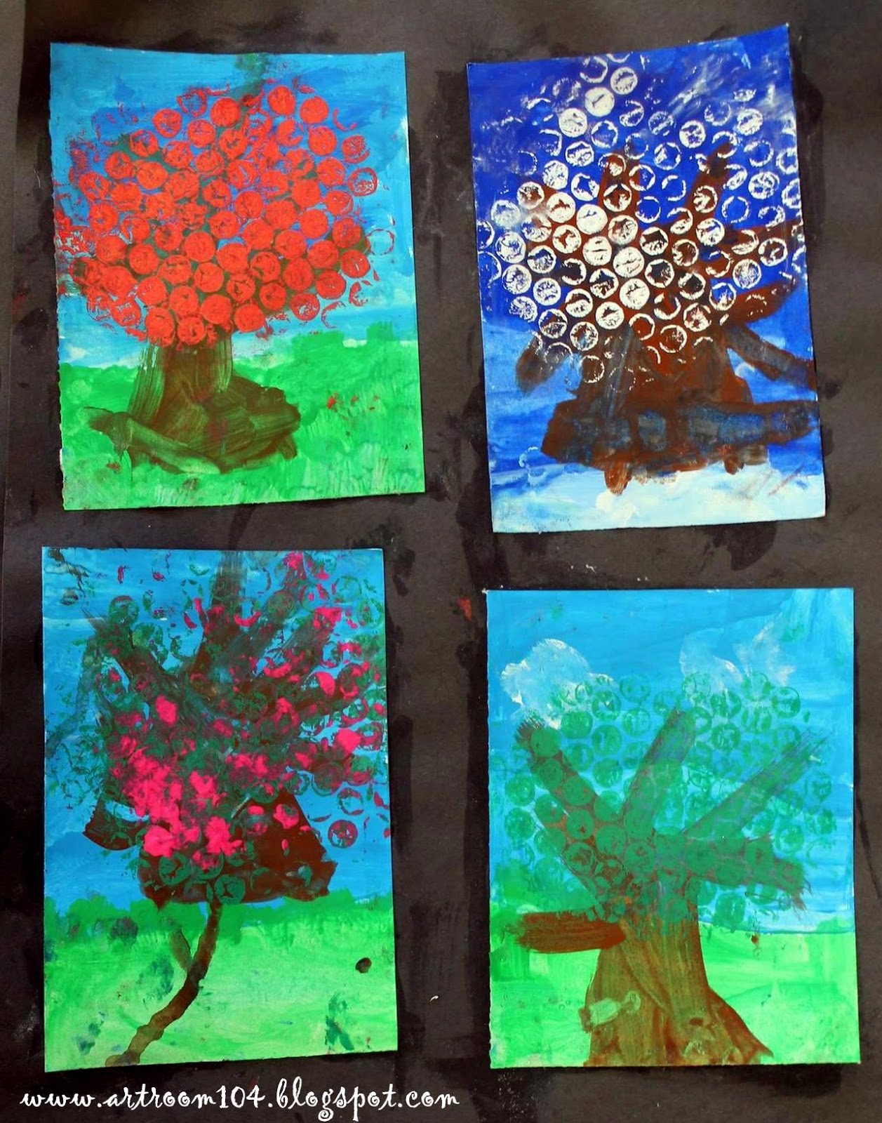 Art Room 104 Kindergarten Four Seasons Project
