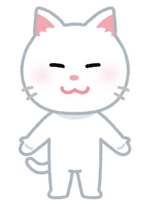 白い猫のキャラクター