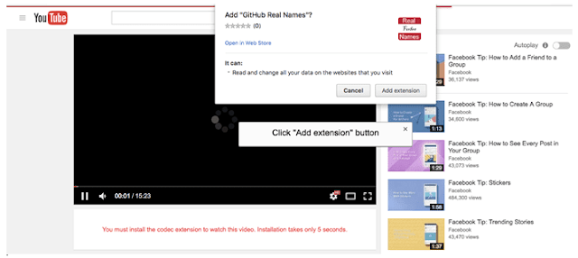 اضافة على المتصفح لتهكير حسابات الفيسبوك 