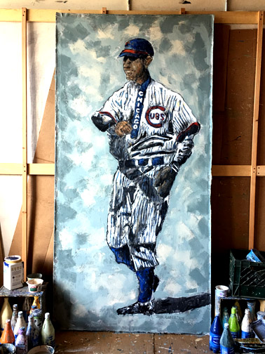 Chicago Cubs Baseball Painting Art
