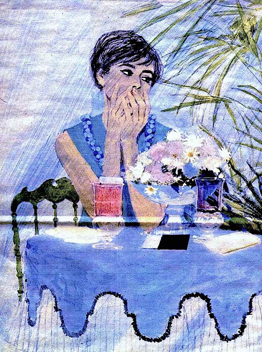 Andy Virgil Andy Virgil illustration woman at cafe