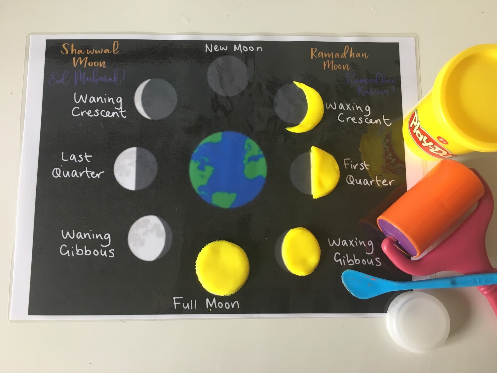 Playdough Moon Phases | Islam From the Start