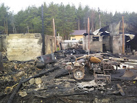 (ФОТО)В Санаторий Глядены произошел серьезный пожар, который мог уничтожить весь поселок.