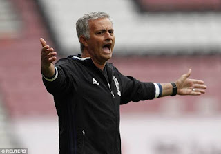 IMG 0001 Jose Mourinho's many faces in first Man U game- a 2-1 win over Wigan (Photos)